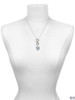 Silver Plated Lime Green & Hot Blue Butterfly Locket - Custom Engraved Infinity Toggle Necklace