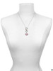 Silver Plated Big Sister Banner on Pink Crystal Heart - Custom Engraved Infinity Toggle Necklace