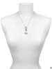 Silver Plated Believe Banner on Clear Crystal Heart - Custom Engraved Infinity Toggle Necklace