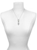 Silver Plated Caduceus - MD - Custom Engraved Infinity Toggle Necklace