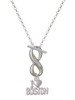 I 'Heart' Boston - Custom Engraved Infinity Toggle Necklace: Personalized Jewelry Gift - Names, Initials, Dates, Bible Verses