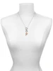 Rose Gold-tone Crystal Initial - F - Custom Engraved Infinity Toggle Necklace