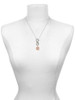 Rose Gold-tone Crystal Initial - G - Custom Engraved Infinity Toggle Necklace