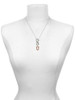Rose Gold-tone Crystal Initial - U - Custom Engraved Infinity Toggle Necklace