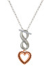 Rose Gold-tone Open Heart - Custom Engraved Infinity Toggle Necklace: Personalized Jewelry Gift - Names, Initials, Dates, Bible Verses