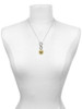 Gold-tone Large Disc Letter - U - Custom Engraved Infinity Toggle Necklace