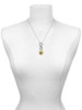 Gold-tone Large Disc Letter - X - Custom Engraved Infinity Toggle Necklace