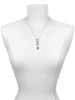 Gold-tone Capital Letter - L - Pebble Disc - Custom Engraved Infinity Toggle Necklace