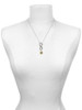 Gold-tone Capital Letter - U - Pebble Disc - Custom Engraved Infinity Toggle Necklace
