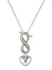 Lacrosse Sticks on Open Heart - Custom Engraved Infinity Toggle Necklace: Personalized Jewelry Gift - Names, Initials, Dates, Bible Verses