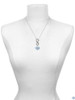 Baby Boy Blue Heart with Baby Feet - Custom Engraved Infinity Toggle Necklace