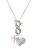 Silver Plated Nurse's Prayer Heart - Healing Hand - Custom Engraved Infinity Toggle Necklace: Personalized Jewelry Gift - Names, Initials, Dates, Bible Verses