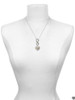 Two-tone Big Sister Rock on Clear Crystal Heart - Custom Engraved Infinity Toggle Necklace