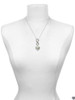 Two-tone Little Sister Rock on Clear Crystal Heart - Custom Engraved Infinity Toggle Necklace