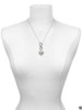Two-tone 'Mom Rocks' on Clear Crystal Heart - Custom Engraved Infinity Toggle Necklace