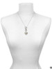 Two-tone 'Faith Rocks' on Clear Crystal Heart - Custom Engraved Infinity Toggle Necklace