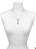 Silver Plated Black Flying Butterfly - Custom Engraved Infinity Toggle Necklace