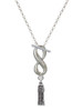 Silver Plated London's Big Ben Clock Tower - Custom Engraved Infinity Toggle Necklace: Personalized Jewelry Gift - Names, Initials, Dates, Bible Verses
