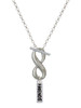 Silver Plated Friends - Custom Engraved Infinity Toggle Necklace: Personalized Jewelry Gift - Names, Initials, Dates, Bible Verses