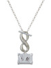 Silver Plated Suitcase - Custom Engraved Infinity Toggle Necklace: Personalized Jewelry Gift - Names, Initials, Dates, Bible Verses