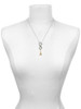 Gold-tone Crystal Eiffel Tower - Custom Engraved Infinity Toggle Necklace