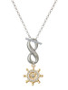 Gold-tone Crystal Ship Wheel - Direction - Custom Engraved Infinity Toggle Necklace: Personalized Jewelry Gift - Names, Initials, Dates, Bible Verses