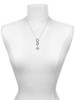 Gold-tone Crystal Ship Wheel - Direction - Custom Engraved Infinity Toggle Necklace