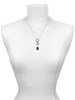 Black Easter Egg with Clear Crystal Band - Custom Engraved Infinity Toggle Necklace