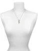 Gold-tone Mini Light Purple Crystal Heart - Custom Engraved Infinity Toggle Necklace