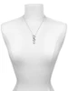 Silver Plated Large July - Red Crystal Heart - Custom Engraved Infinity Toggle Necklace