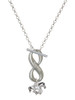 Silver Plated Mini Running Horse - Custom Engraved Infinity Toggle Necklace: Personalized Jewelry Gift - Names, Initials, Dates, Bible Verses