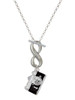 Silver Plated Black Camera - Custom Engraved Infinity Toggle Necklace: Personalized Jewelry Gift - Names, Initials, Dates, Bible Verses