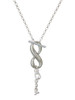 Silver Plated Small Coach Script - Custom Engraved Infinity Toggle Necklace: Personalized Jewelry Gift - Names, Initials, Dates, Bible Verses