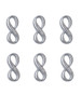 Silver Plated Small Bride Heart - Custom Engraved Infinity Toggle Necklace Jewelry Ideas and Examples