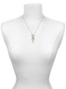 Gold-tone Small Rose Outline - Custom Engraved Infinity Toggle Necklace
