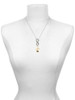 Gold-tone Stemmed Rose - Custom Engraved Infinity Toggle Necklace