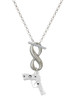 Silver Plated Handgun - Custom Engraved Infinity Toggle Necklace: Personalized Jewelry Gift - Names, Initials, Dates, Bible Verses