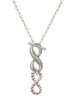 Silver Plated Infinity Rope - Custom Engraved Infinity Toggle Necklace: Personalized Jewelry Gift - Names, Initials, Dates, Bible Verses