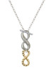Gold-tone Infinity Rope - Custom Engraved Infinity Toggle Necklace: Personalized Jewelry Gift - Names, Initials, Dates, Bible Verses