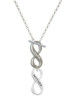Silver Plated Mother Infinity Sign - Custom Engraved Infinity Toggle Necklace: Personalized Jewelry Gift - Names, Initials, Dates, Bible Verses