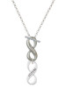Silver Plated Sister Infinity Sign - Custom Engraved Infinity Toggle Necklace: Personalized Jewelry Gift - Names, Initials, Dates, Bible Verses