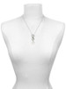 Silver Plated Scottie Dog Silhouette - Custom Engraved Infinity Toggle Necklace