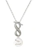 Silver Plated Te Amo Disc - Custom Engraved Infinity Toggle Necklace: Personalized Jewelry Gift - Names, Initials, Dates, Bible Verses