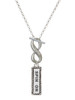 Silver Plated Spin On - Custom Engraved Infinity Toggle Necklace: Personalized Jewelry Gift - Names, Initials, Dates, Bible Verses