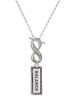 Silver Plated Balance - Custom Engraved Infinity Toggle Necklace: Personalized Jewelry Gift - Names, Initials, Dates, Bible Verses