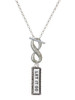 Silver Plated Let It Go - Custom Engraved Infinity Toggle Necklace: Personalized Jewelry Gift - Names, Initials, Dates, Bible Verses