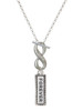 Silver Plated Forever - Custom Engraved Infinity Toggle Necklace: Personalized Jewelry Gift - Names, Initials, Dates, Bible Verses