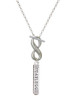 Silver Plated Fearless Bar - Custom Engraved Infinity Toggle Necklace: Personalized Jewelry Gift - Names, Initials, Dates, Bible Verses