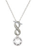Silver Plated You and Me Disc - Custom Engraved Infinity Toggle Necklace: Personalized Jewelry Gift - Names, Initials, Dates, Bible Verses