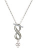 Silver Plated Mini Celtic Knot - Custom Engraved Infinity Toggle Necklace: Personalized Jewelry Gift - Names, Initials, Dates, Bible Verses